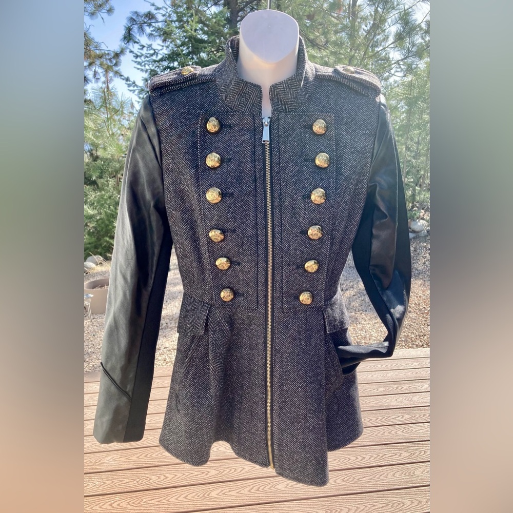 BCBG Black and Gold Coat Jacket